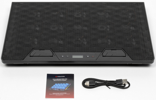 Подставка Evolution LCS-09 RGB для ноутбука до 17 дюймов, с активным охлаждением и красочной подсветкой Подставка Evolution LCS-09 RGB для ноутбука до 17 дюймов, с активным охлаждением и красочной подсветкой