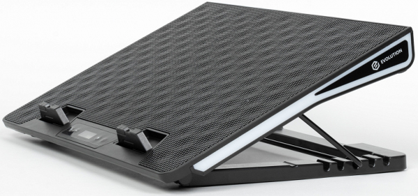 Подставка Evolution LCS-09 RGB для ноутбука до 17 дюймов, с активным охлаждением и красочной подсветкой Подставка Evolution LCS-09 RGB для ноутбука до 17 дюймов, с активным охлаждением и красочной подсветкой