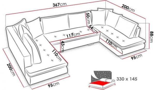 Угловой диван для гостиной: стандарты и вариации размеров, другие параметры выбора