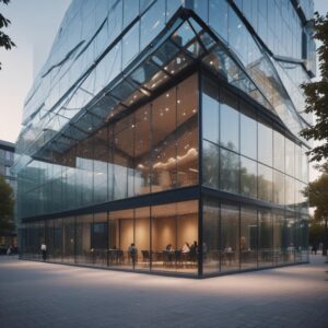 Стеклянные подвесные козырьки: конструкция, материалы и способы монтажа