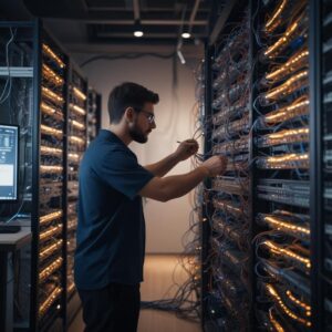 Монтаж структурированной кабельной системы в офисе и тестирование волоконно-оптических линий связи