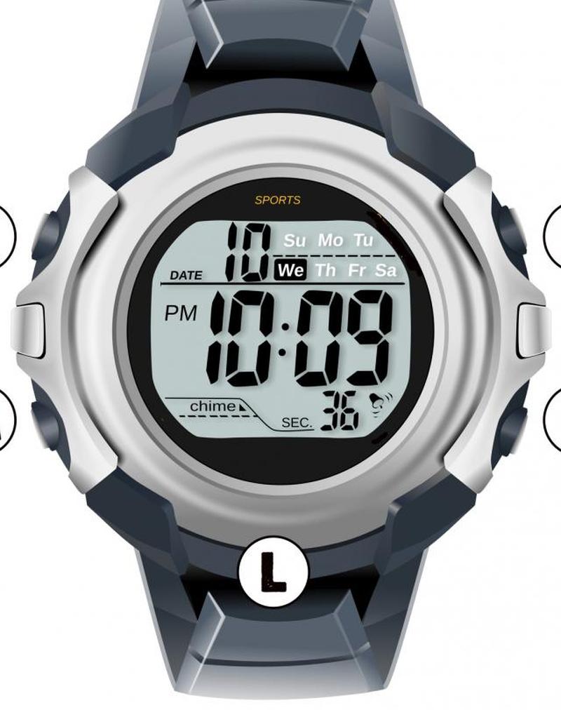 схема цифровых часов